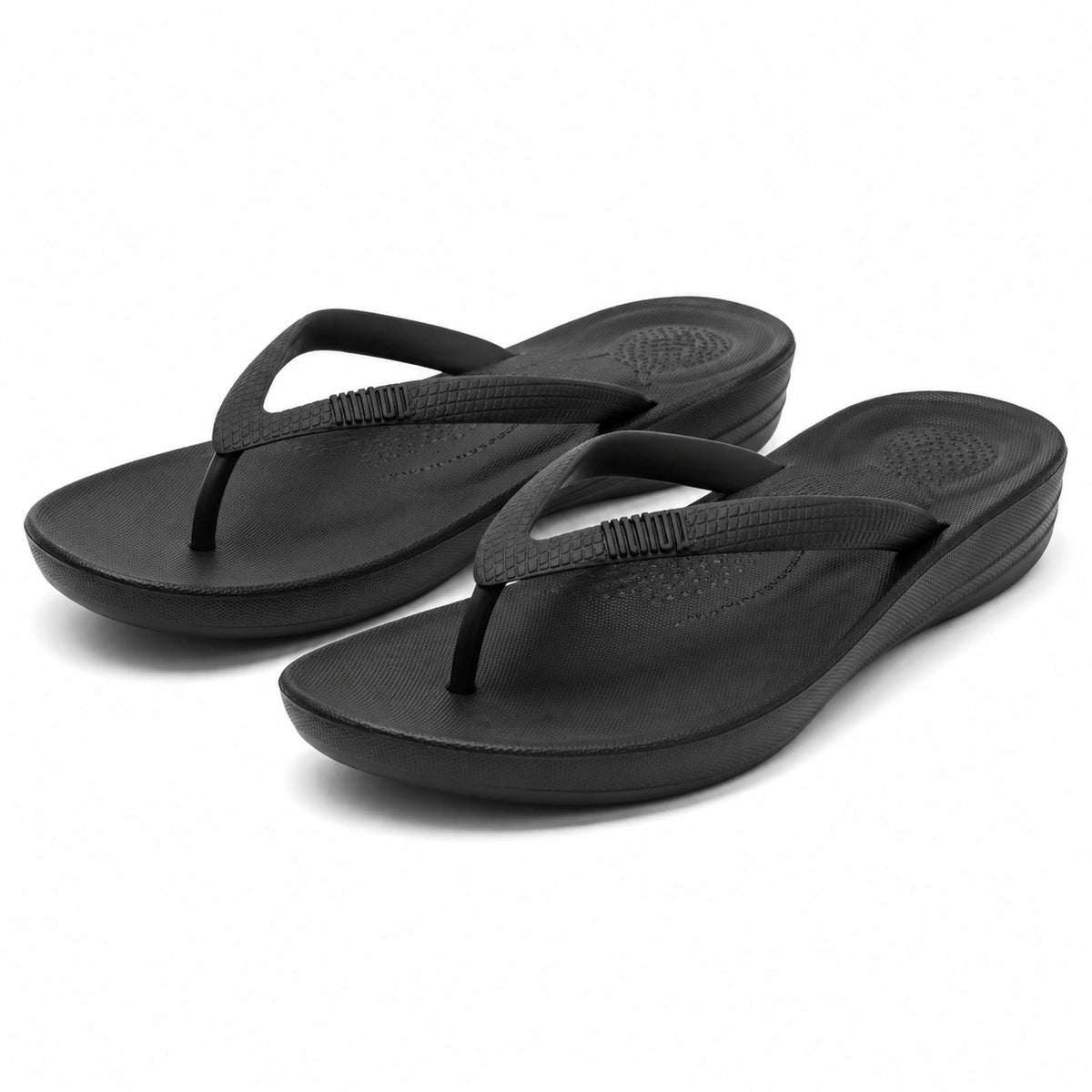 Infradito 42/43 in materiale sintetico nero - suola sagomata per uso estivo