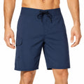 Costume da bagno uomo taglia M in tessuto sintetico blu navy - bermuda con tasca cargo
