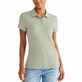 Polo donna S in tessuto a maglia verde salvia - manica corta casual